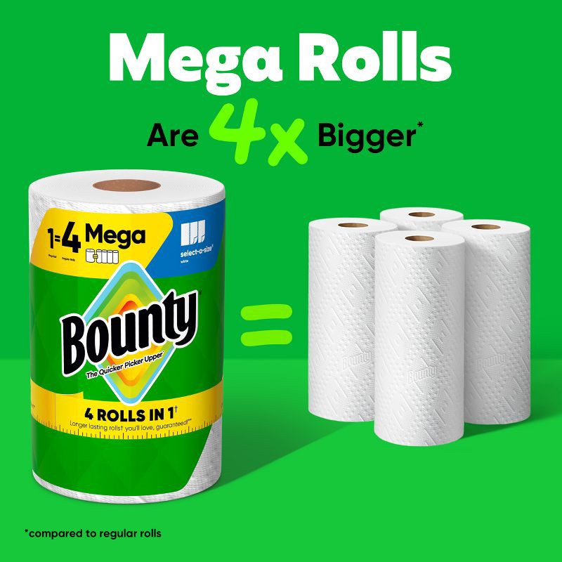 slide 3 of 15, Bounty Select-A-Size Paper Towels - 6 Mega Rolls, 1 ct