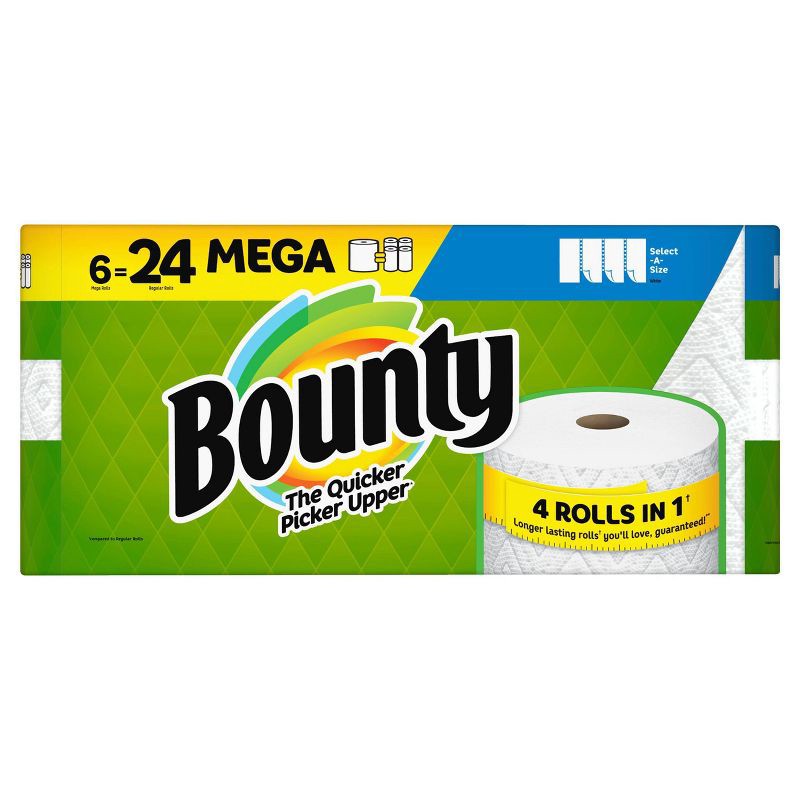 slide 14 of 16, Bounty Select-A-Size Paper Towels - 6 Mega Rolls, 1 ct