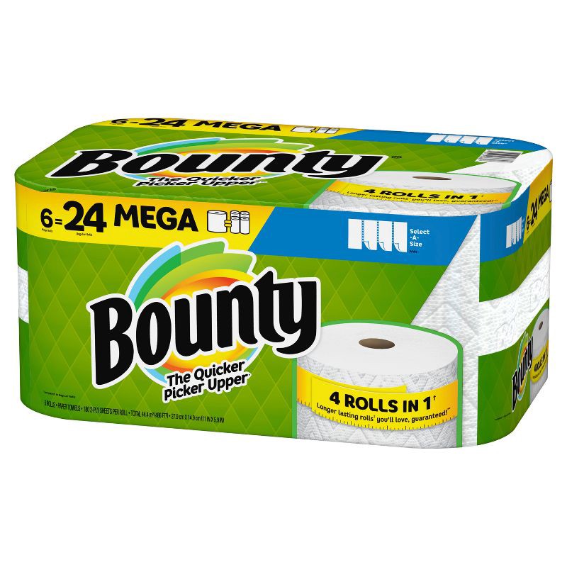 slide 16 of 16, Bounty Select-A-Size Paper Towels - 6 Mega Rolls, 1 ct