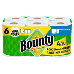 Bounty Select-A-Size Paper Towels - 6 Mega Rolls