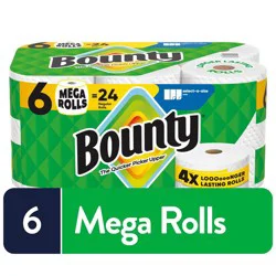 Bounty Select-A-Size Paper Towels - 6 Mega Rolls - 2-Ply - 164 Sheets