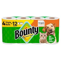 Bounty Full Sheet Paper Towels - 4 Triple Rolls