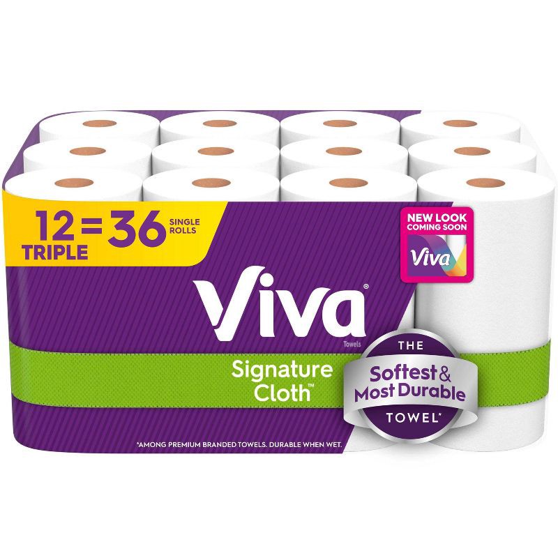 slide 1 of 10, Viva Signature Cloth Choose-A-Sheet Paper Towels - 12 Triple Rolls, 1 ct