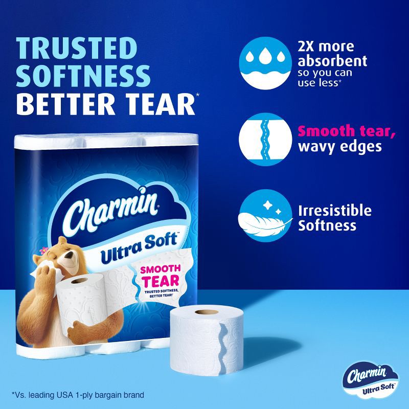 slide 2 of 16, Charmin Ultra Soft Toilet Paper - 24 Mega XL Rolls, 1 ct