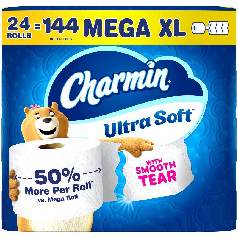 slide 1 of 16, Charmin Ultra Soft Toilet Paper - 24 Mega XL Rolls, 24 rolls