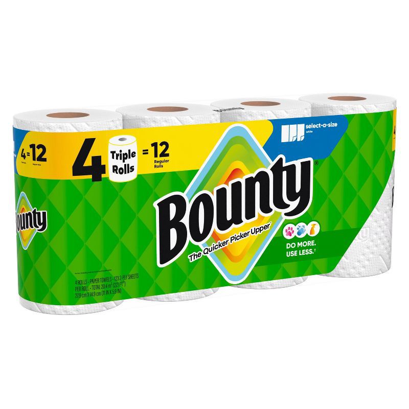 slide 16 of 20, Bounty Select-A-Size Paper Towels - 4 Triple Rolls, 1 ct