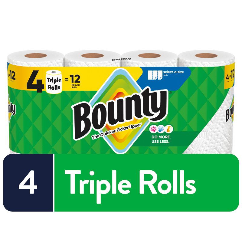 slide 20 of 20, Bounty Select-A-Size Paper Towels - 4 Triple Rolls, 1 ct