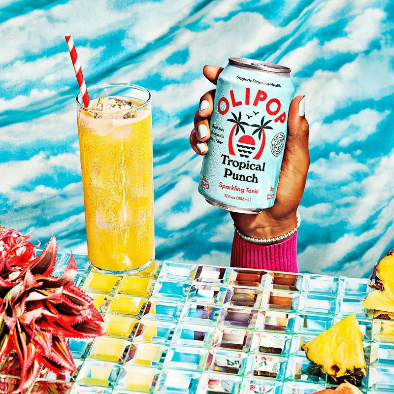 slide 7 of 7, OLIPOP Tropical Punch Prebiotic Soda - 12 fl oz Can, 12 fl oz
