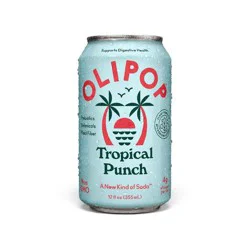 OLIPOP 9g Fiber Prebiotic Soda Tropical Punch - 12 fl oz Can