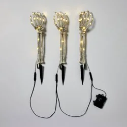 3ct LED Skeleton Arms Halloween Novelty Path Lights with Timer - Hyde and EEK! Boutique™