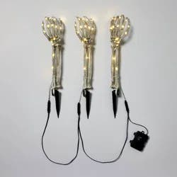 3ct LED Skeleton Arms Halloween Novelty Path Lights with Timer - Hyde and EEK! Boutique™