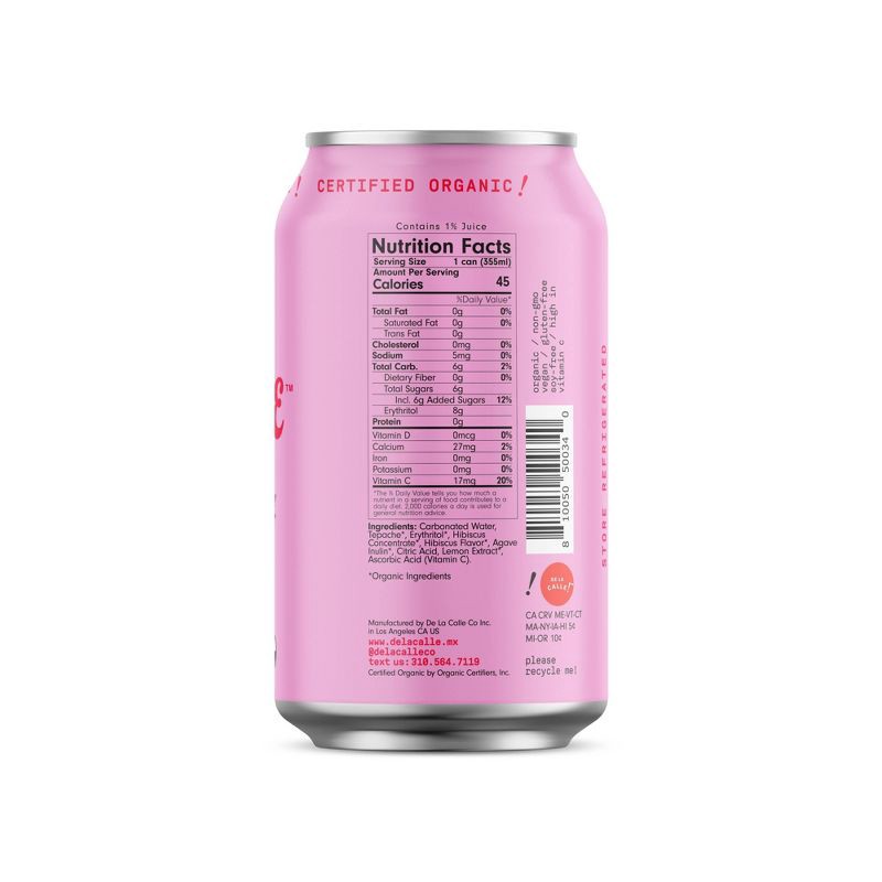 slide 3 of 6, De La Calle Hibiscus Citrus Jamaica Tepache - 12 fl oz, 12 fl oz