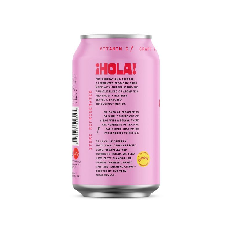 slide 5 of 6, De La Calle Hibiscus Citrus Jamaica Tepache - 12 fl oz, 12 fl oz