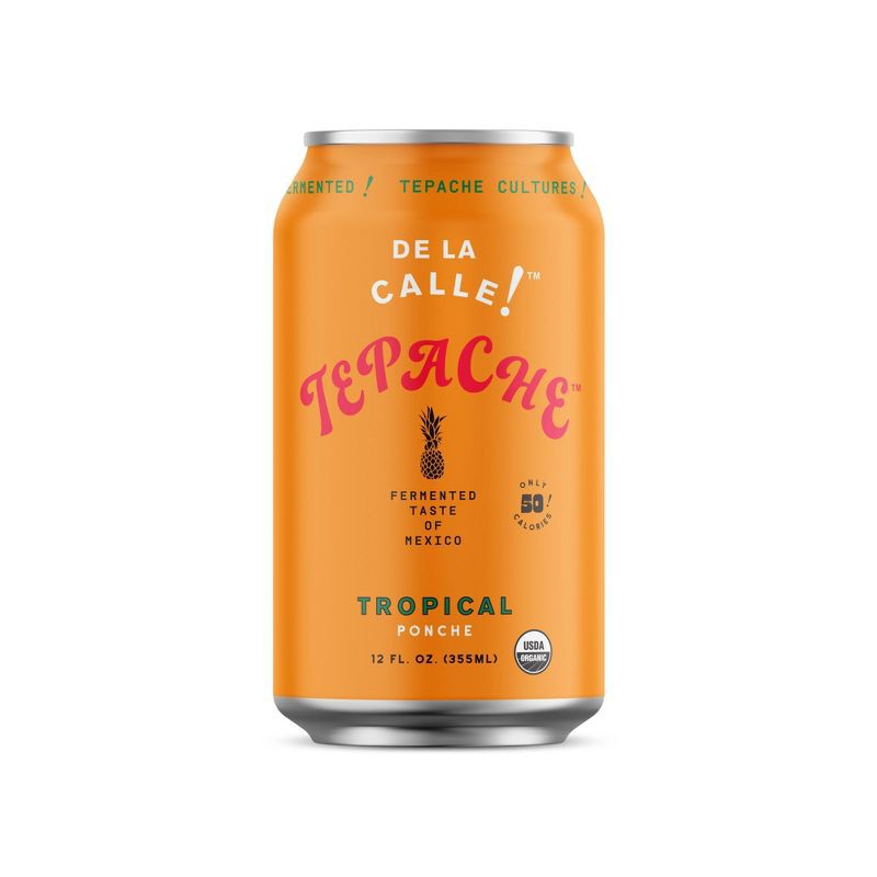 slide 1 of 6, De La Calle Tropical Ponche Tepache - 12 fl oz, 12 fl oz
