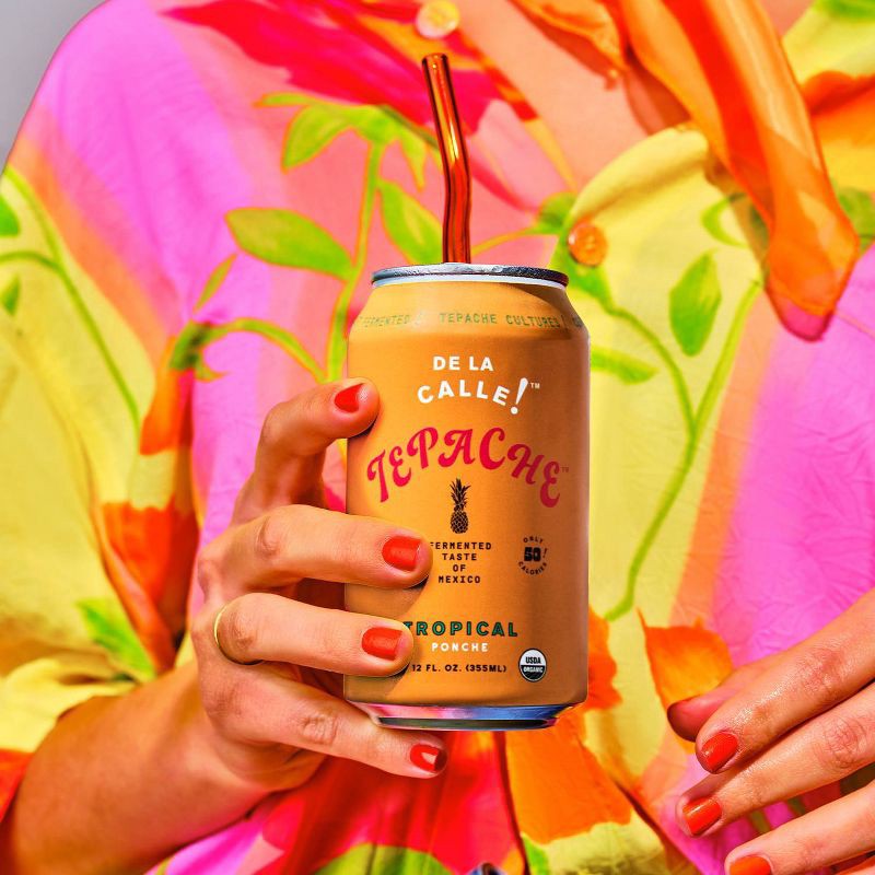 slide 5 of 6, De La Calle Tropical Ponche Tepache - 12 fl oz, 12 fl oz