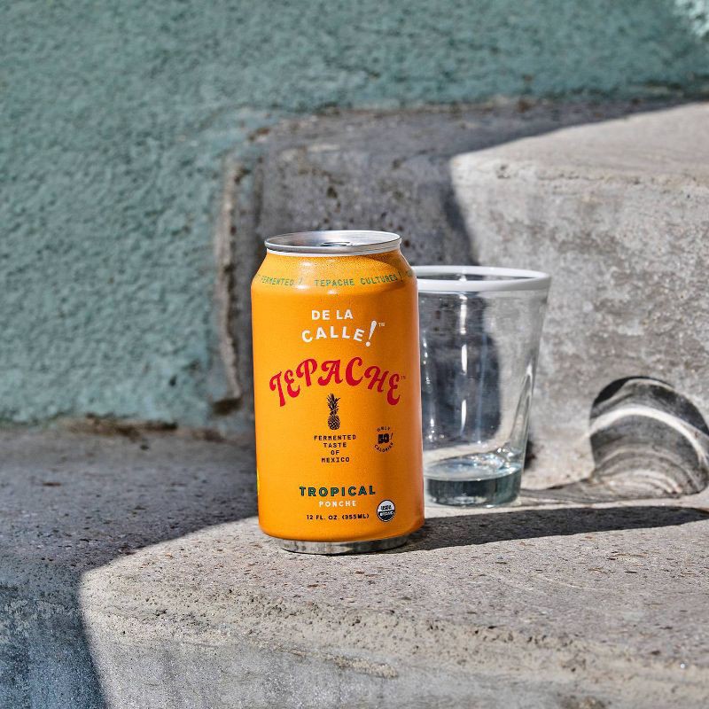 slide 3 of 6, De La Calle Tropical Ponche Tepache - 12 fl oz, 12 fl oz