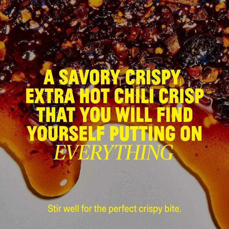 slide 7 of 8, Fly By Jing Xtra Spicy Sichuan Chili Crisp Extra Hot Vegan Crispy Hot Sauce - 6oz, 6 oz