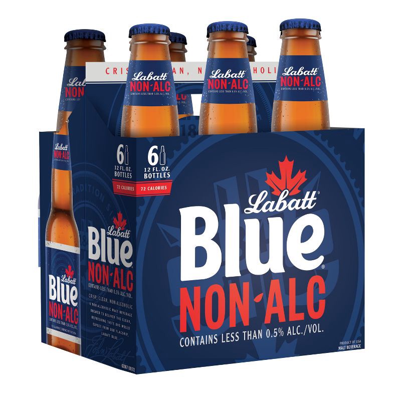 slide 3 of 4, Labatt Blue Non Alcoholic Beer - 6pk/12 fl oz Bottles, 6 ct; 12 fl oz