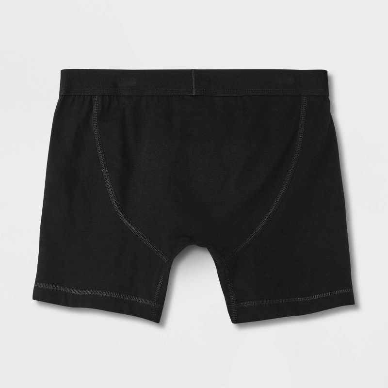 slide 3 of 5, Men's Support Pouch Boxer Briefs 4pk - Goodfellow & Co™ Black XXL: Cotton Blend, Mid Rise, Mesh Liner, Machine Wash, 4 ct
