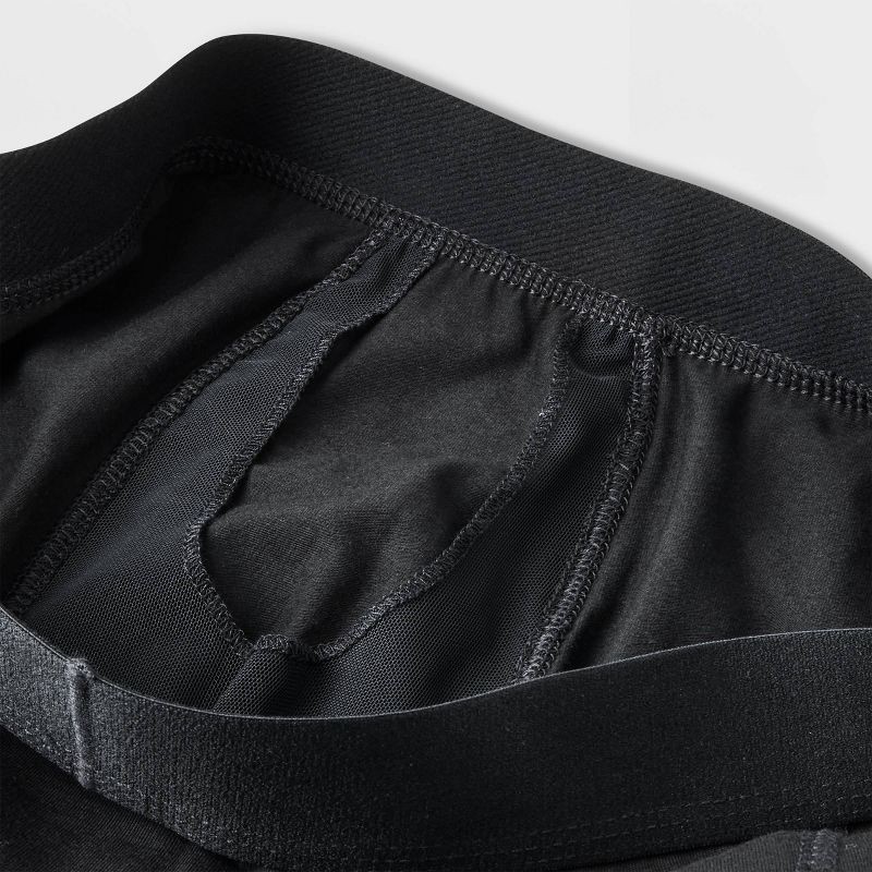 slide 5 of 5, Men's Support Pouch Boxer Briefs 4pk - Goodfellow & Co™ Black XXL: Cotton Blend, Mid Rise, Mesh Liner, Machine Wash, 4 ct