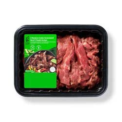 Fresh Cilantro Lime Beef Flank Steak Strips - 0.95-1.75 lbs - price per lb - Good & Gather™