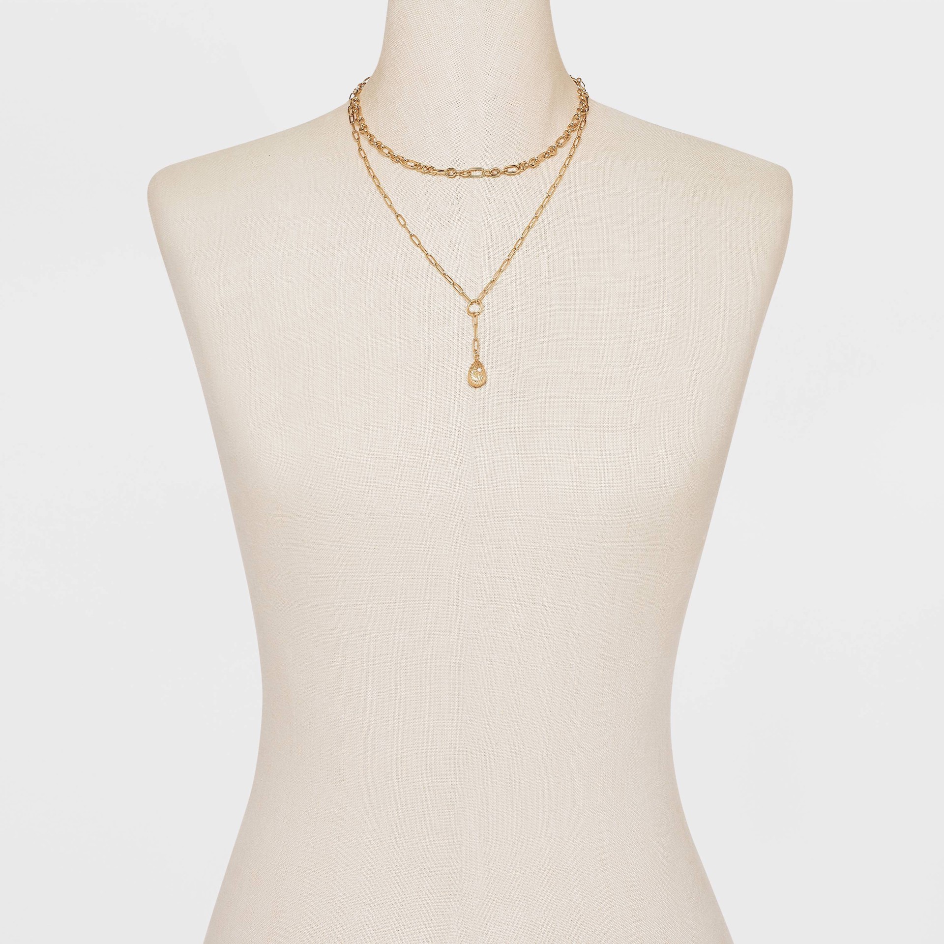slide 2 of 4, Multi-Strand Pearl Pendant Necklace - A New Day Gold, 1 ct