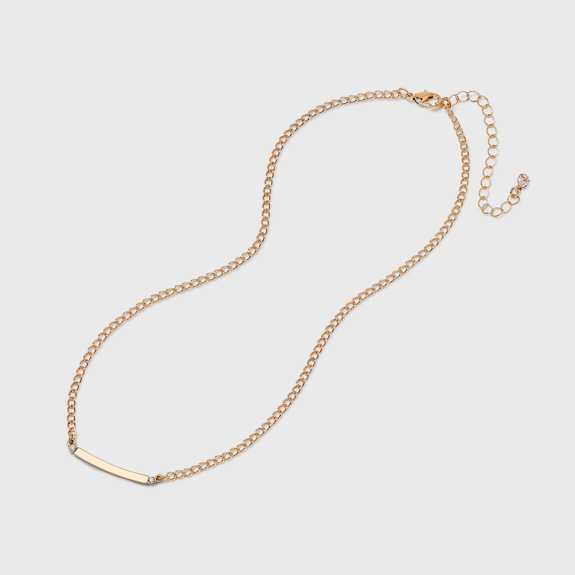 slide 3 of 4, Curved Bar Short Necklace - A New Day Gold, 1 ct