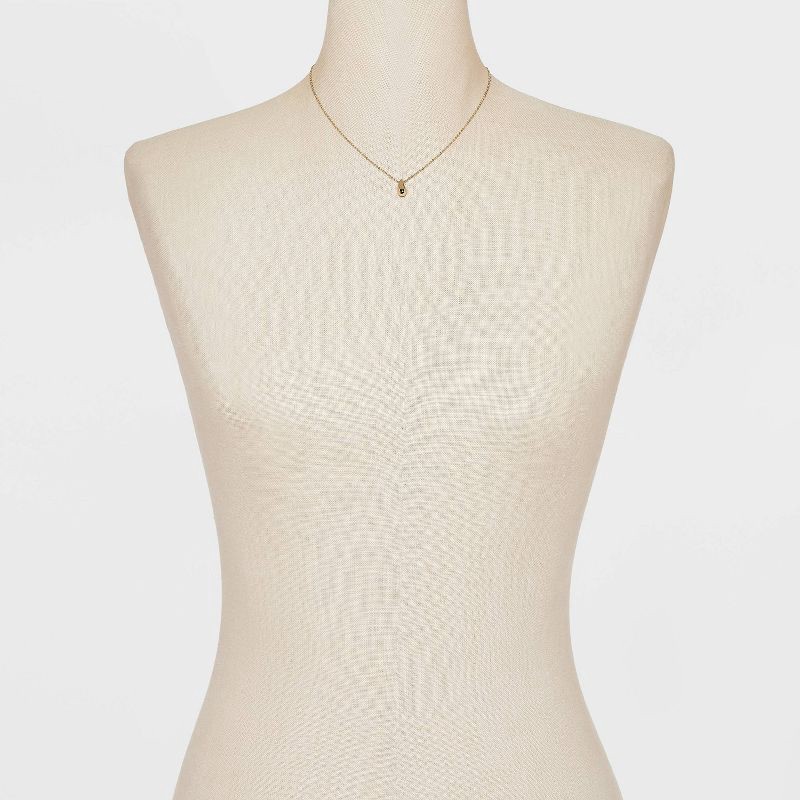 slide 2 of 4, Teardrop Pendant Necklace - A New Day™ Gold: Brass Chain with Lobster Claw Clasp, 17" Length, 3" Extender, 1 ct