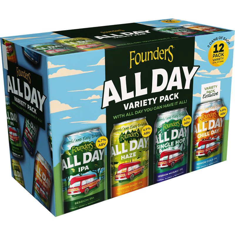 slide 1 of 5, Founders Brewing Co. Founders Brewing All Day Variety Pack - 12pk/12 fl oz Cans, 12 ct; 12 fl oz