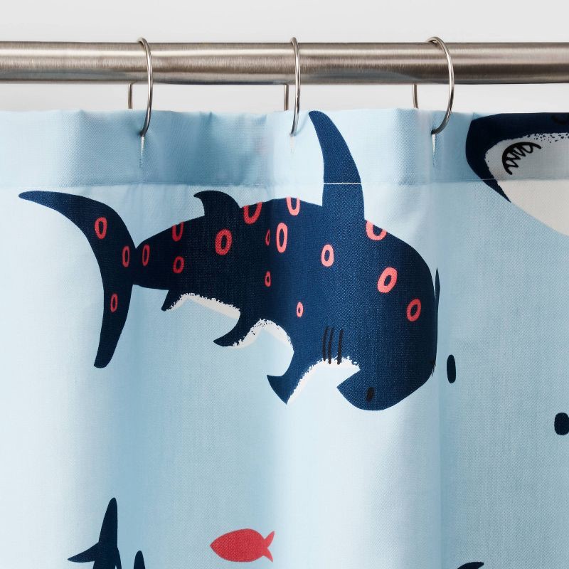 slide 3 of 4, Shark Kids' Shower Curtain - Pillowfort™, 1 ct