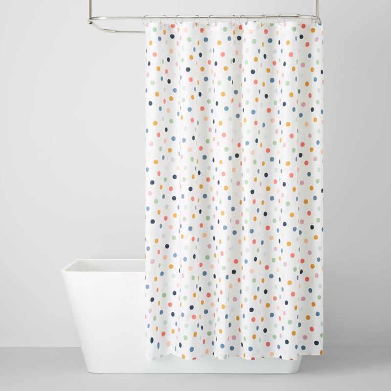 slide 1 of 4, Dot Kids' Shower Curtain - Pillowfort™, 1 ct