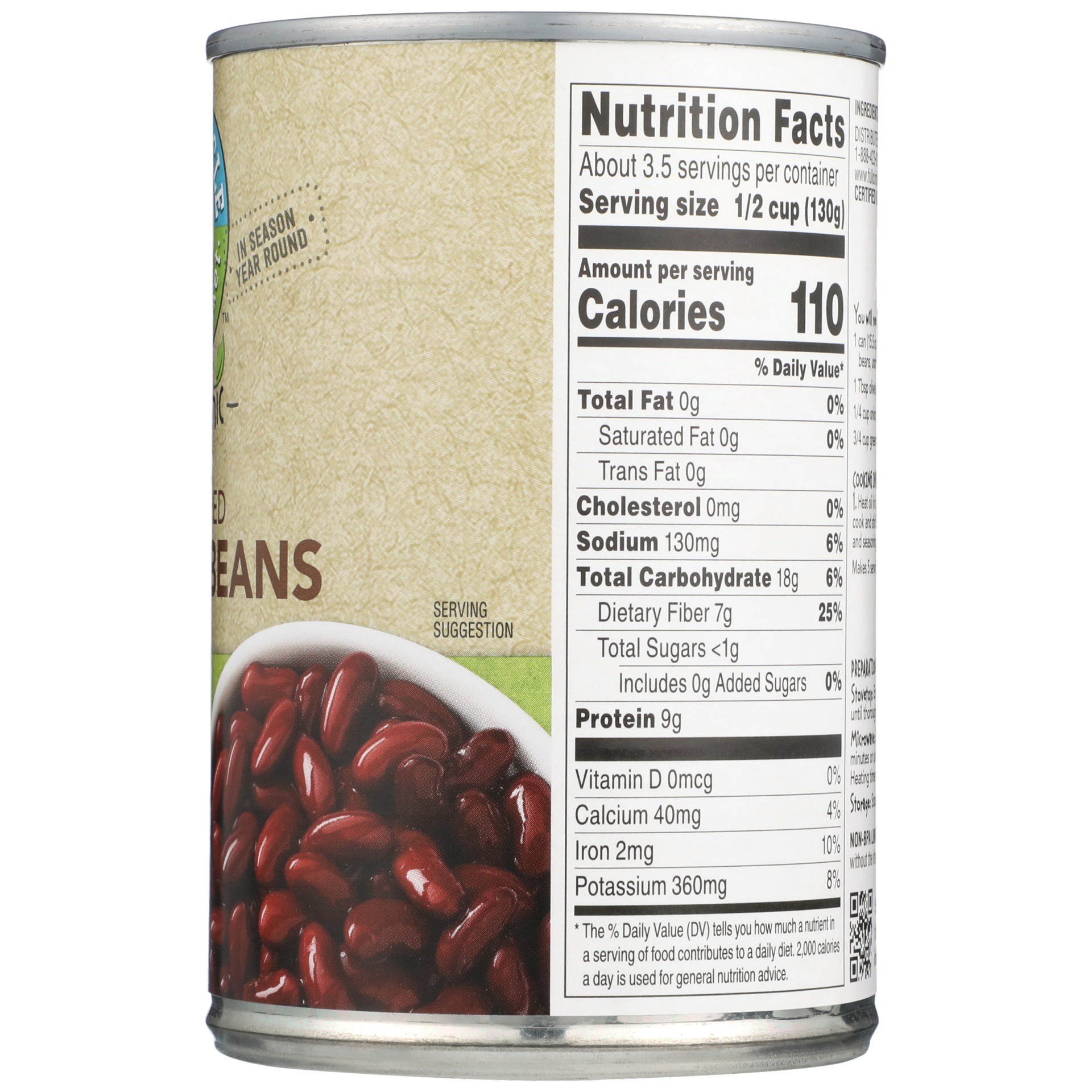 slide 5 of 6, Full Circle Market Organic Dark Red Kidney Beans, 15.5 oz