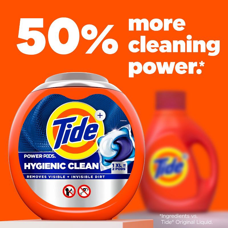 slide 7 of 11, Tide Original Hygienic Clean HE Deep Cleaning Concentrated Laundry Detergent Power Pods 45 Pacs - 66oz, 66 oz