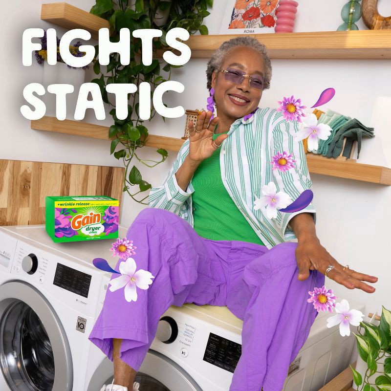 slide 3 of 9, Gain Moonlight Breeze Fabric Softener Dryer Sheets - 240ct, 240 ct