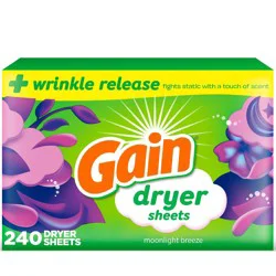 Gain Moonlight Breeze Fabric Softener Dryer Sheets - 240ct