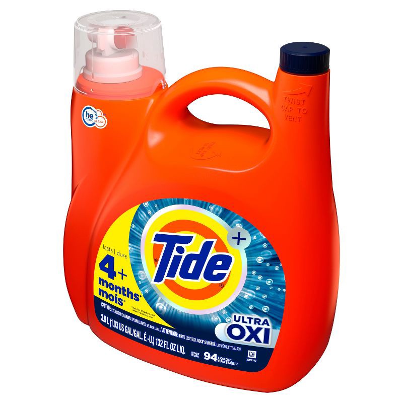 slide 10 of 10, Tide Plus Ultra Oxi HE Compatible Liquid Laundry Detergent Soap - 132 fl oz, 132 fl oz