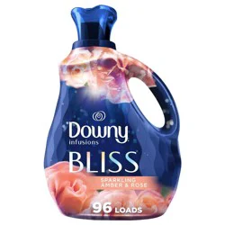 Downy Infusions Sparkling Amber & Rose Scent HE Compatible Bliss Liquid Fabric Softener - 64 fl oz