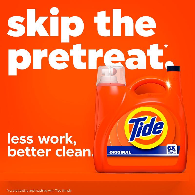 slide 12 of 15, Tide Original HE Deep Cleaning Concentrated Liquid Laundry Detergent Soap 100 Loads - 125 fl oz, 125 fl oz