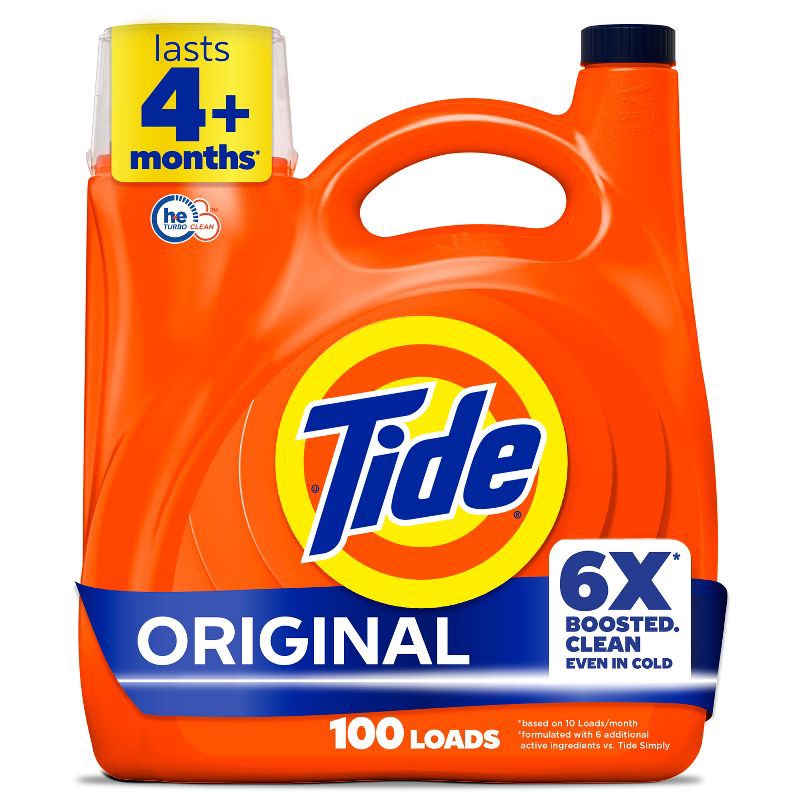 slide 1 of 15, Tide Original HE Deep Cleaning Concentrated Liquid Laundry Detergent Soap 100 Loads - 125 fl oz, 125 fl oz