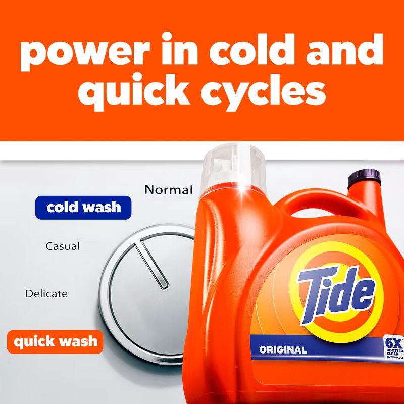 slide 9 of 15, Tide Original HE Deep Cleaning Concentrated Liquid Laundry Detergent Soap 100 Loads - 125 fl oz, 125 fl oz