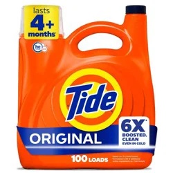 Tide Original HE Deep Cleaning Concentrated Liquid Laundry Detergent Soap 100 Loads - 125 fl oz