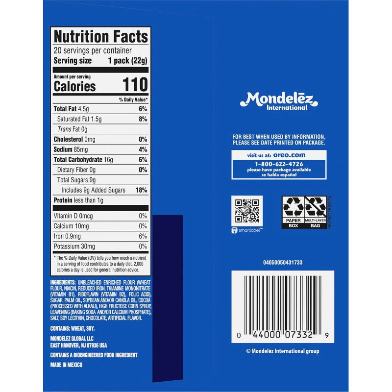 slide 2 of 12, Oreo Chocolate Sandwich Cookies - Snack Packs - 15.6oz.20ct, 15.6 oz, 20 ct