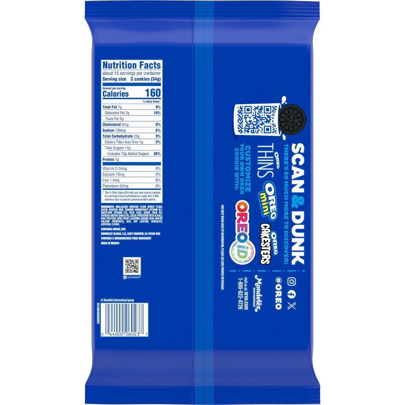 slide 7 of 9, Oreo Chocolate Sandwich Cookies Family Size - 18.12oz, 18.12 oz