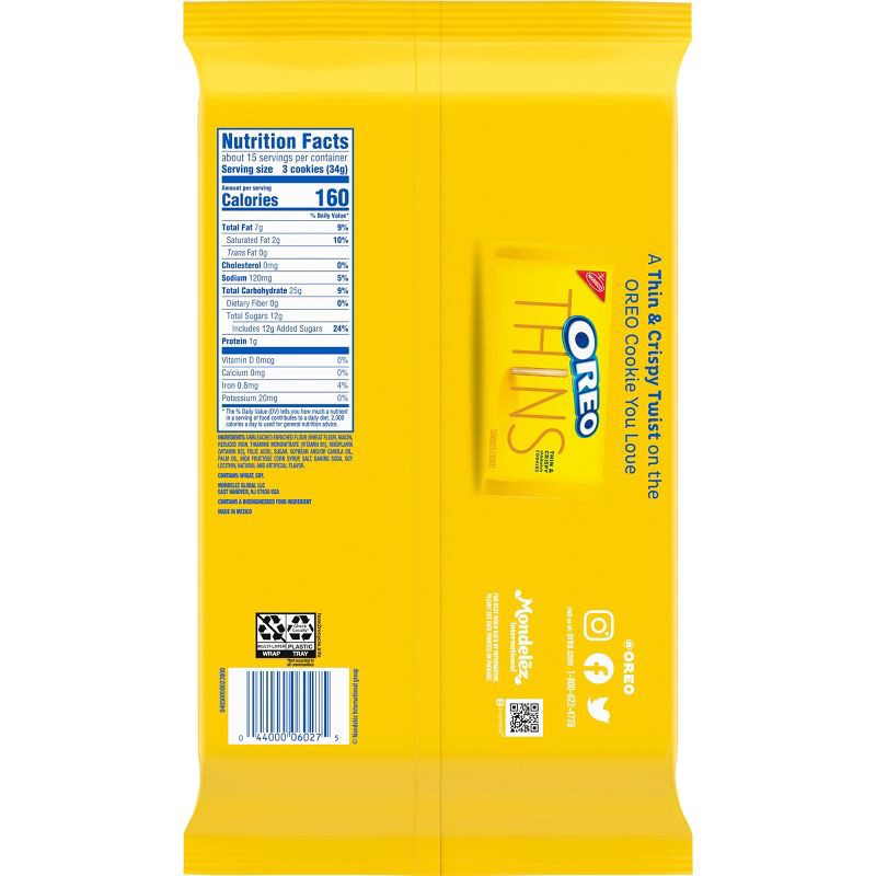 slide 12 of 12, Oreo Golden Sandwich Cookies Family Size - 18.12oz, 18.12 oz