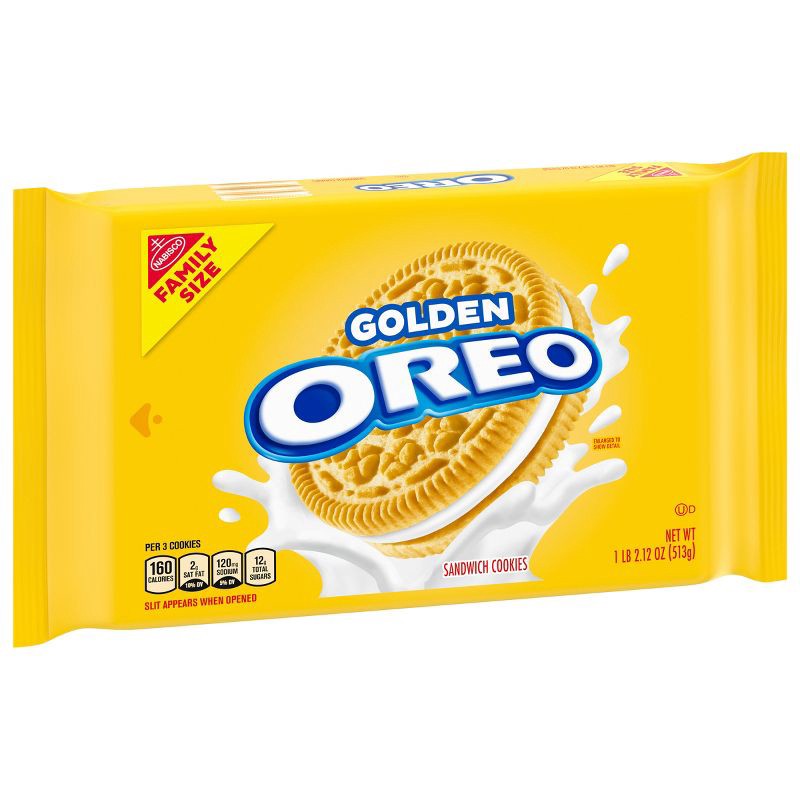 slide 11 of 15, Oreo Golden Sandwich Cookies Family Size - 18.12oz, 18.12 oz