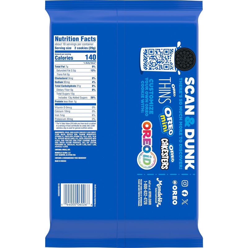 slide 10 of 12, Oreo Mint Creme Chocolate Sandwich Cookies Family Size - 18.71oz, 18.71 oz