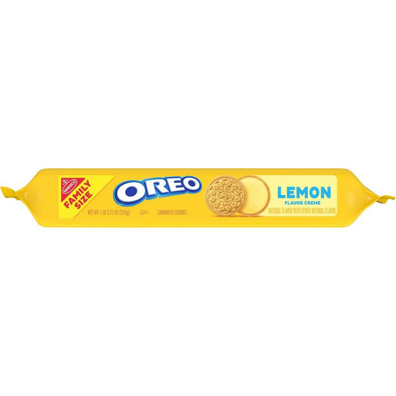 slide 7 of 14, Oreo Lemon Creme Sandwich Cookies Family Size - 18.71oz, 18.71 oz