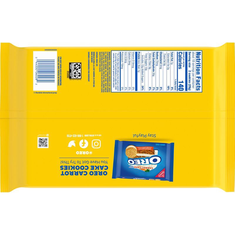 slide 5 of 14, Oreo Lemon Creme Sandwich Cookies Family Size - 18.71oz, 18.71 oz