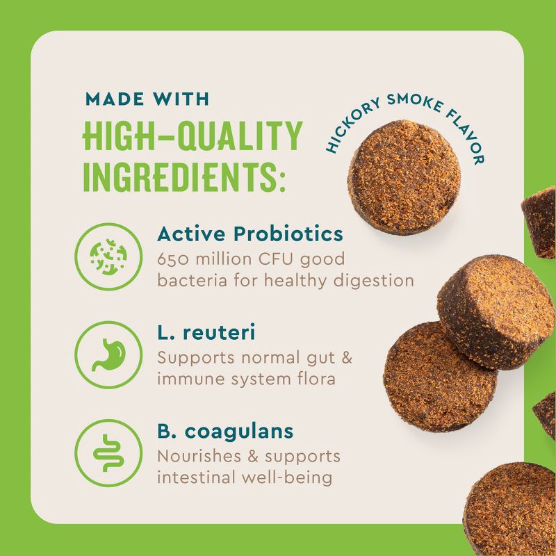 slide 6 of 8, VetIQ Probiotic Support Dog Supplements - Smoke - 60ct, 60 ct