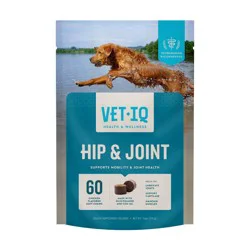 VetIQ Hip and Joint Dog Supplements - Smoke Chicken Flavor - 60ct